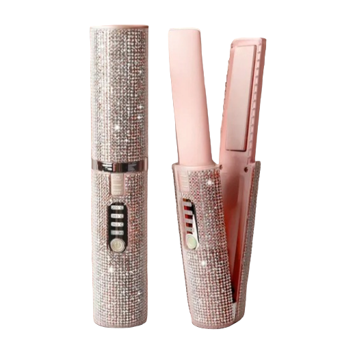 LISSSTAR™ - Mini Lisseur cheveux sans fil 2 en 1  portable Glam Strass